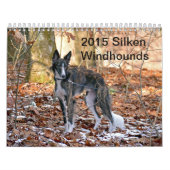 2015 seidenes Windhounds Kalender (Titelbild)