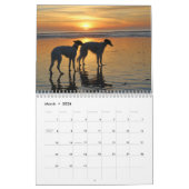 2015 seidenes Windhounds Kalender (Mär 2026)