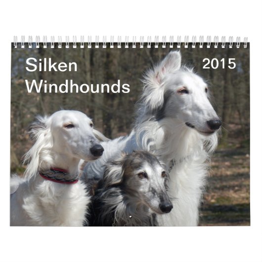 2015 seidenes Windhounds Kalender (Titelbild)