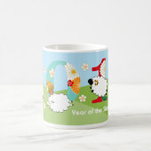 2015 springendes Jahr der Schaf-Tasse Kaffeetasse (Mittel)