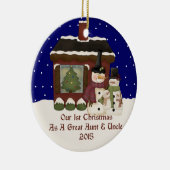 2015 unser 1. Weihnachten als Großtante u. Onkel Keramik Ornament (Rechts)