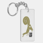 2015 Ziegenjahr - Monogramm (beidseitig) Schlüssel Schlüsselanhänger (Vorderseite links)