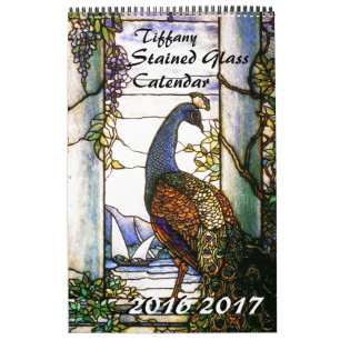 2016 2017 Tiffany-Buntglas-Natur-Kalender Kalender