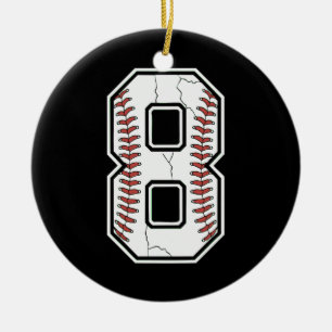 2016 8. Geburtstag 8 Jahre alte Baseball Jungs Kin Keramik Ornament