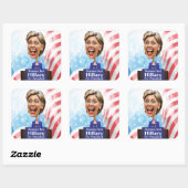 2016 alle außer Hillary zum Präsidenten wählen Quadratischer Aufkleber (Blatt)
