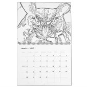 2016 bis 2017 Linie Kunst-Kalender Kalender (Mär 2027)