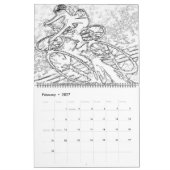 2016 bis 2017 Linie Kunst-Kalender Kalender (Feb 2027)
