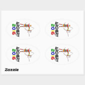 2016: Bogenschießen Ovaler Aufkleber (Blatt)