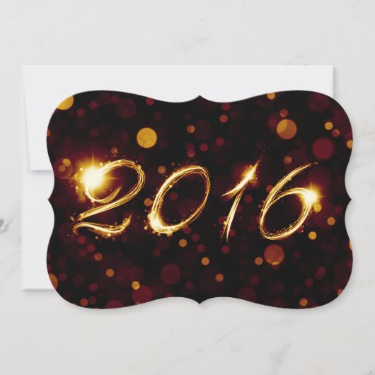 2016 (Bokeh-Lichter) Einladung (Vorderseite)