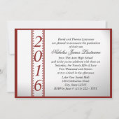 2016 Celebrate Graduate Red Foto Einladung (Rückseite)