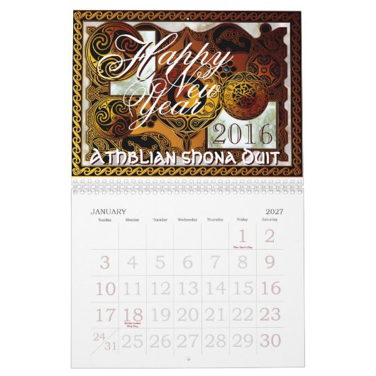 2016 Celtic-Kunst-Kalender Kalender (Jan 2027)
