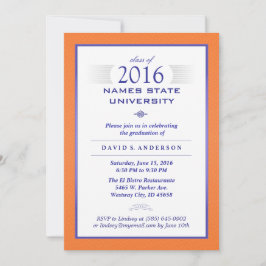 2016 Einladung zur Orange & Blue Formal Graduation