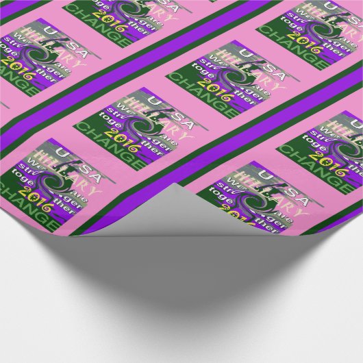 2016 Election Hillary USA Wir sind enger zusammen Geschenkpapier (Ecke)