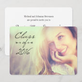 2016 elegante Abschluss-offenes Haus-Einladungen Einladung (Vorne/Hinten)