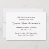 2016 elegante Abschluss-offenes Haus-Einladungen Einladung (Rückseite)