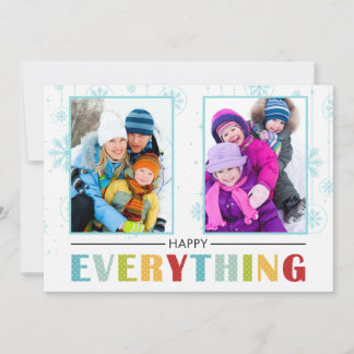 2016 Festliche GLÜCKLICH ALLES Festtags-Flat-Card Feiertagskarte