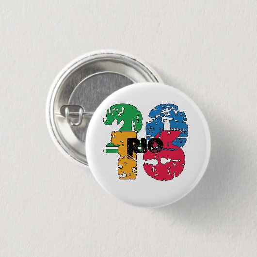 2016 Fluss Olympiade von janeiro Brasil Button (Vorne & Hinten)