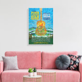 2016 Four Corners Folk Festival Poster Leinwanddruck (Insitu (Wohnzimmer))