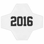 2016 Frohes neues Jahr, Fußball Schwarz und Weiß (Flach)