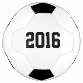 2016 Frohes neues Jahr, Fußball Schwarz und Weiß (Vorderseite)