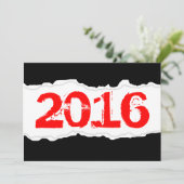 2016 (gerissenes Papier) Einladung (Stehend Vorderseite)