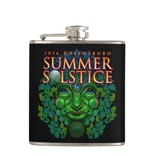 2016 Greensboro Summer Solstice Festival Keepake Flachmann (Vorderseite)