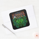 2016 Greensboro Summer Solstice Festival Souvenir Quadratischer Aufkleber (Umschlag)