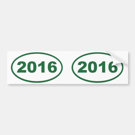 2016 grün autoaufkleber (Vorne)