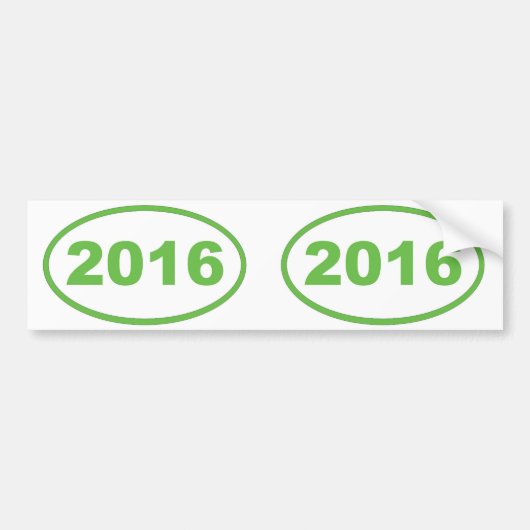 2016 hellgrün autoaufkleber (Vorne)