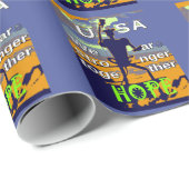 2016 hofft Hillary Clinton bei der US-Wahl auf Str Geschenkpapier (Rolleneckpunkt)