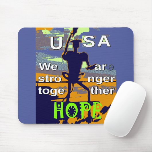 2016 hofft Hillary Clinton bei der US-Wahl auf Str Mousepad (Mit Mouse)