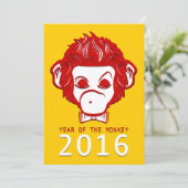 2016 Jahr des Affen (Bowtie) Einladung (Stehend Vorderseite)