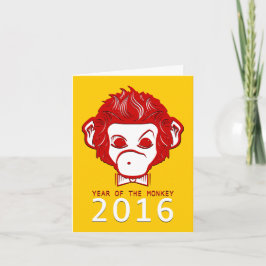 2016 Jahr des Affen (Bowtie) Feiertagskarte
