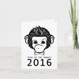 2016 Jahr des Affen (Bowtie) Feiertagskarte