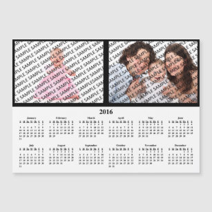 2016 Jahrbuch-Familien-Foto-Kalender-Schablone Magnetkarte
