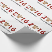 2016-jährig vom Affen Geschenkpapier (Ecke)