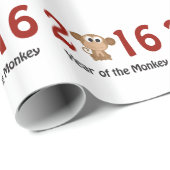 2016-jährig vom Affen Geschenkpapier (Rolleneckpunkt)
