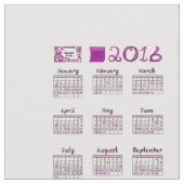 2016 Kalender Tea Handtuchgewebe Schriftart Typ Stoff (Nahaufnahme)
