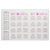 2016 Kalender Tea Handtuchgewebe Schriftart Typ Stoff (Fat Quarter (45,7 x 55,9 cm))