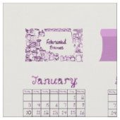2016 Kalender Tea Handtuchgewebe Schriftart Typ Stoff (Nahaufnahme)