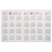 2016 Kalender Tea Handtuchgewebe Schriftart Typ Stoff (Fat Quarter (45,7 x 55,9 cm))