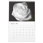 2016 Kalender-Weißer Blumen-Kalender Kalender (Feb 2027)