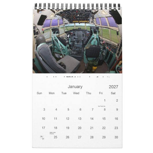 2016 klassischer Flugzeug-Cockpit-Kalender Kalender (Jan 2027)