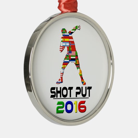2016: Kugelstoßen Silbernes Ornament (Rechts)