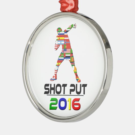 2016: Kugelstoßen Silbernes Ornament (Links)