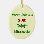 2016 KUNDENGERECHTE DULUTH FROHE KERAMIKORNAMENT (Rechts)