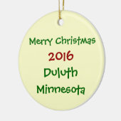 2016 KUNDENGERECHTE DULUTH FROHE KERAMIKORNAMENT (Links)