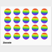 2016 LIEBE = LIEBE Regenbogen Runder Aufkleber (Blatt)