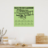 2016 Mauer-Kalender Regeln für unser Klassenzimmer Poster (Küche)