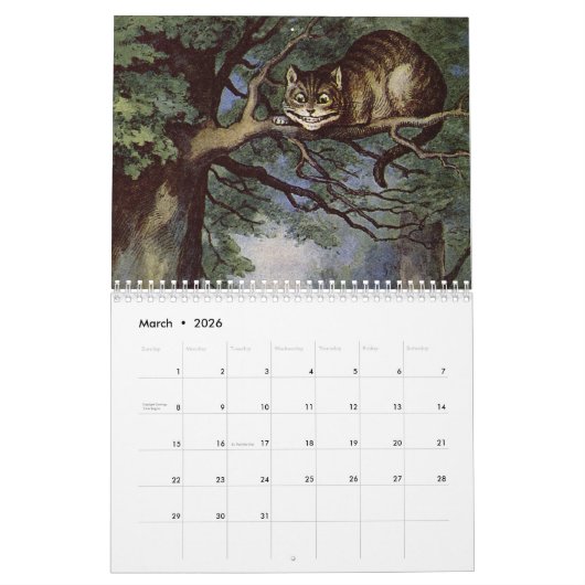 2016 Medium-Alice im Wunderland-Kalender Kalender (Mär 2026)